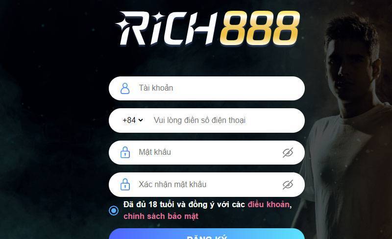 Hướng dẫn đăng ký tài khoản Rich888