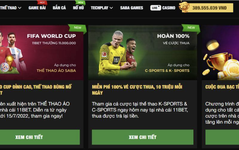 Khuyến mãi tại 11Bet
