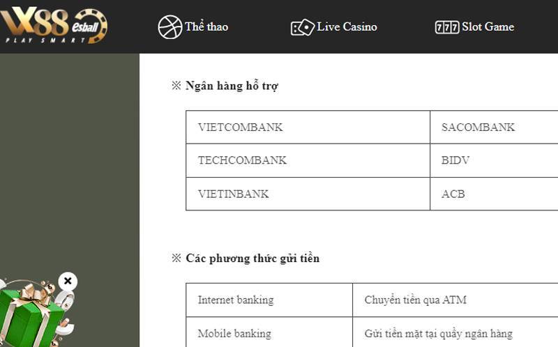 Hướng dẫn nạp tiền VX88 Esball mới nhất