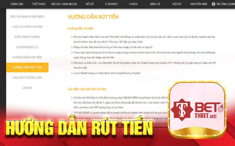 Hướng dẫn nạp tiền T8bet mới nhất
